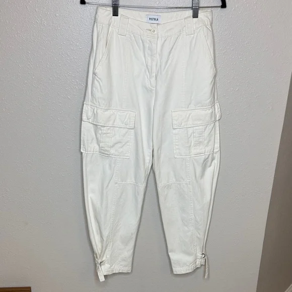 Pistola Morgan Cargo High Rise‎ Pants in Cream - size 25 - Picture 3 of 15